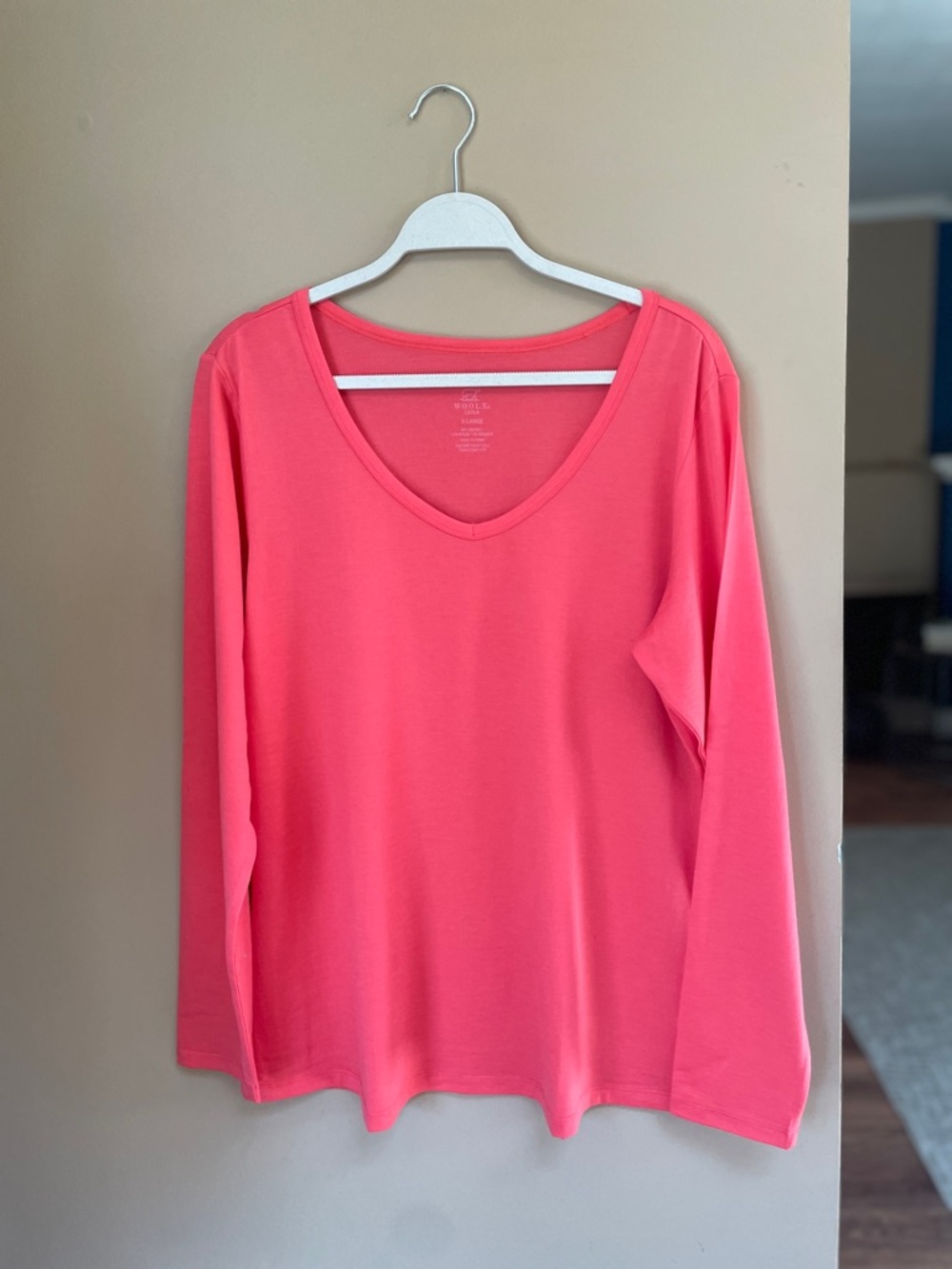WoolX Womens Layla V Neck Top Size‎ XL Long Sleeves Base Layer Merino Wool #